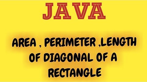 AREA,PERIMETER OF RECTANGLE in Java|| Java programming || Indo computers|| HINDI