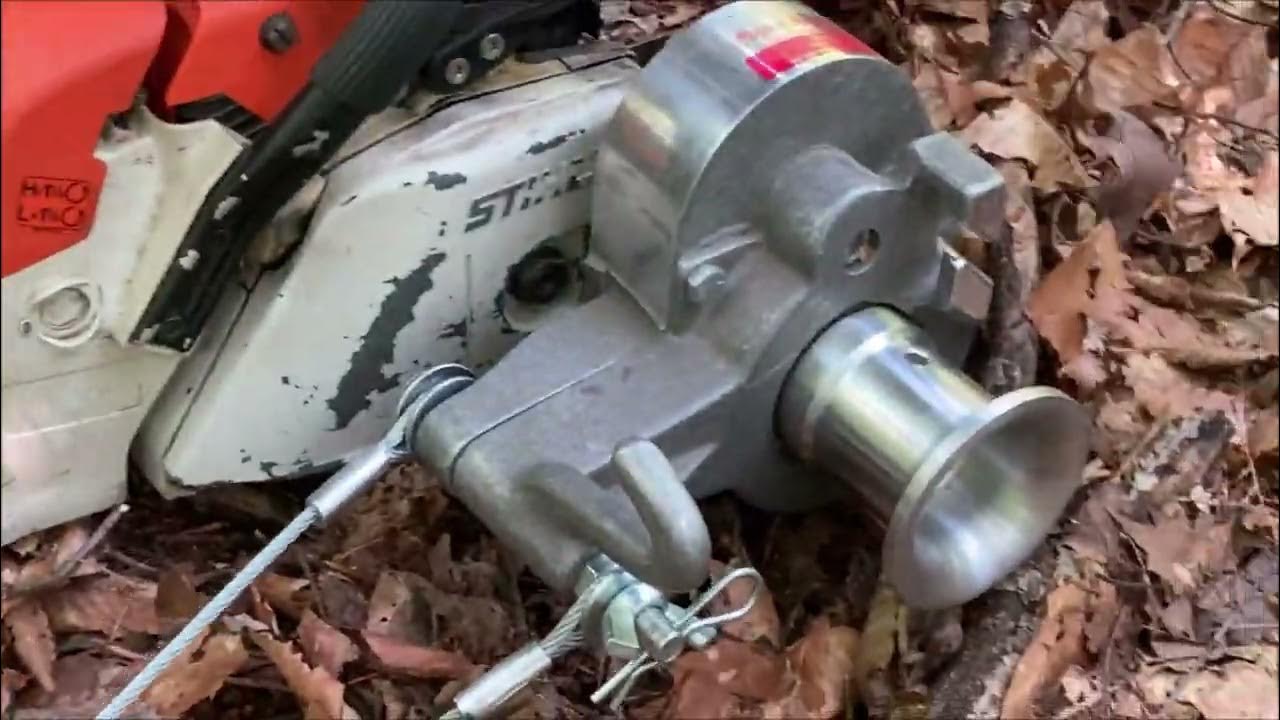 Simpson Capstan Chainsaw Winch, pulling some logs out of the woods