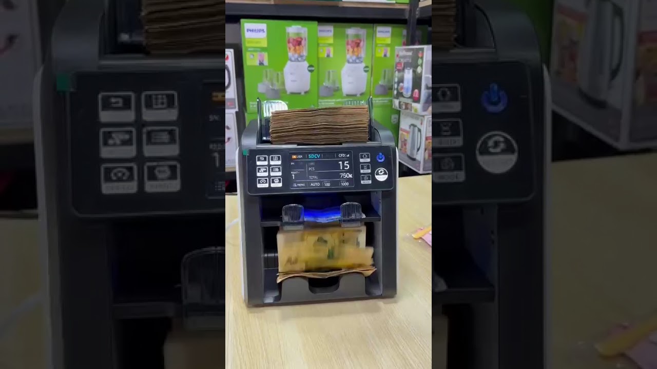 Multi-Currency Value Bill Counter With Auto Identify - Double Pocket.