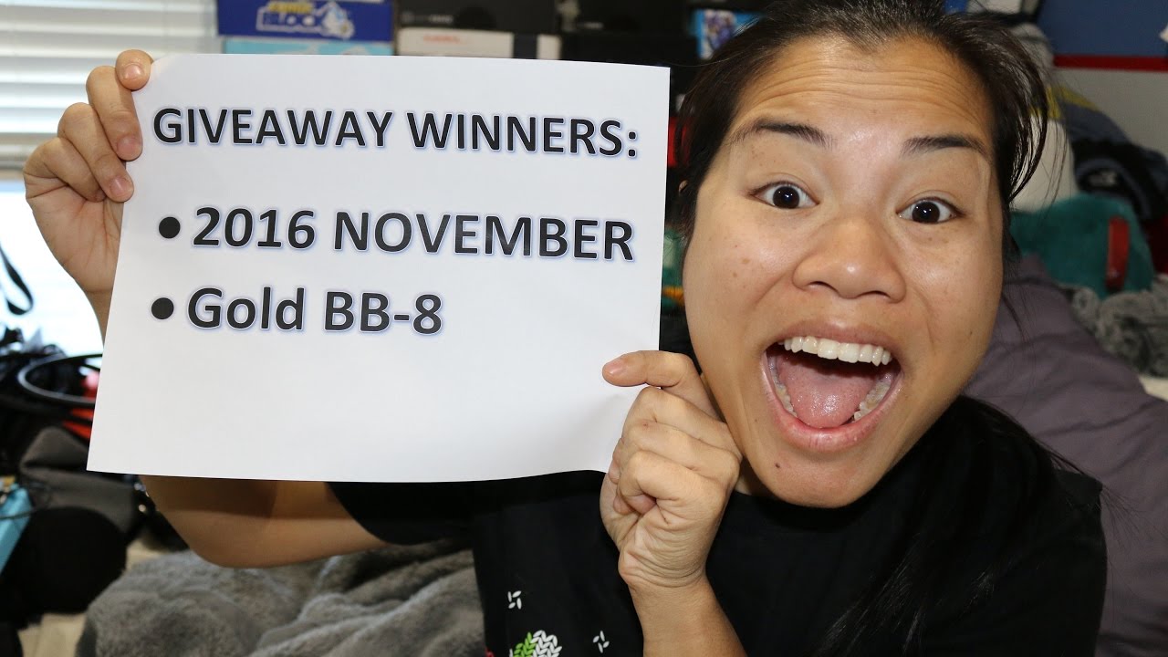 2016 November Giveaway Winner + Gold BB-8 Winner - YouTube