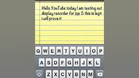 iOS 5.0.1 display recorder test