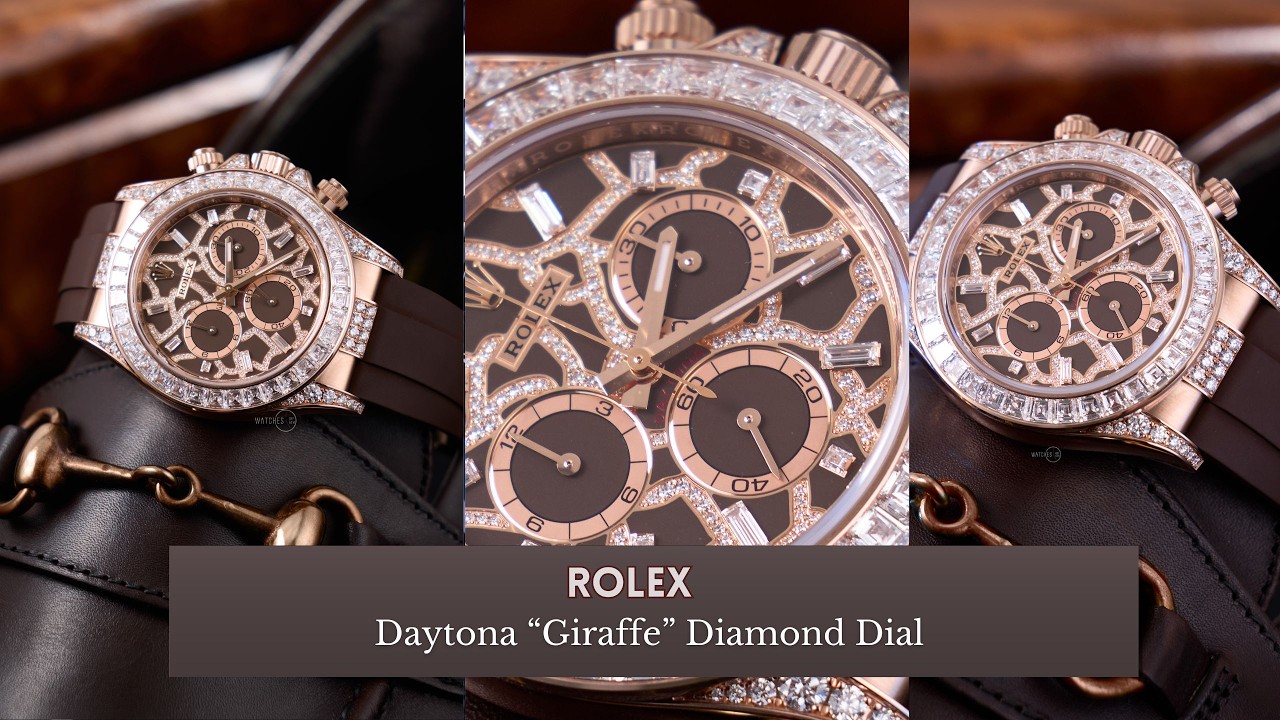 Rolex Daytona 40mm 18K Everose Gold Giraffe Diamond Dial Diamond