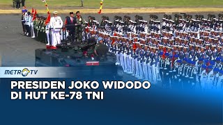 Momen Presiden Jokowi Naik Tank di HUT ke-78 TNI