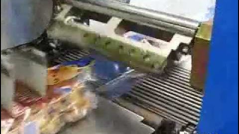 Chocolate breads packaging in flow pack wrapper (HFFS)