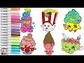 Shopkins Coloring Book Compilation Cupcake Queen Poppy Corn Sneaky Wedge & More | SPRiNKLED DONUTS