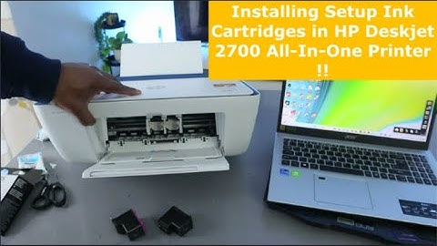 Installing Setup Ink Cartridges in HP Deskjet 2700 All-In-One Printer !!