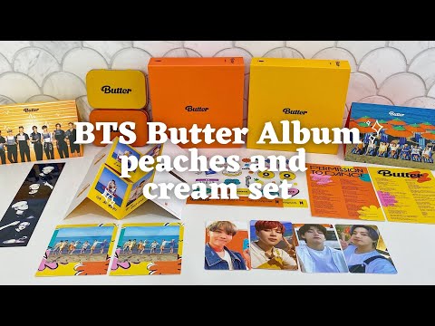 Bts Butter Album | Peaches x Cream Set Unboxing! | Asmr