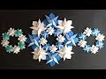 折り紙 雪の結晶のリース 折り方 Origami Snowflake wreath tutorial（niceno1）