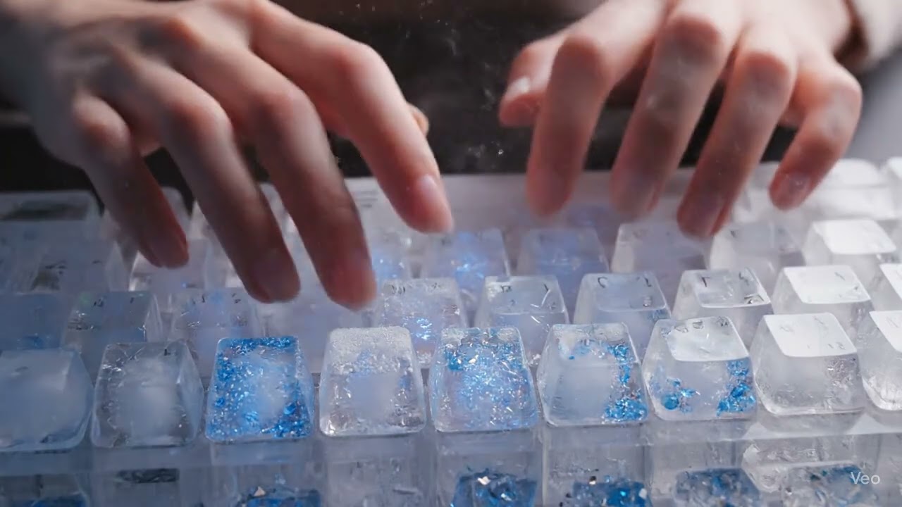 Ice Crystal Keyboard ASMR Video