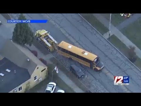 6 students, driver injured in New Bedford school bus crash - YouTube