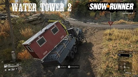 Restoring Water Tower 2 Cabin And 2 Small Pipes New SnowRunner Phase 9 Update/DLC Gameplay