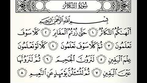 سورة التكاثر القارئ أحمد الطرابلسي   قالون عن نافع