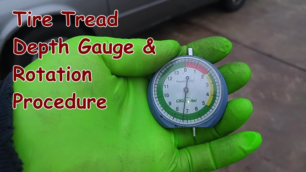 Tyre tread depths dial gauge