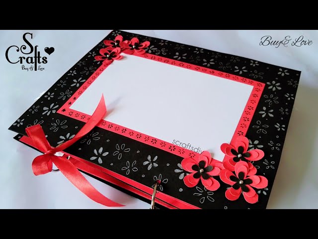 Scrapbook Tutorial ✂️ Page 10 Flower Frame Handmade gift making, Scrapbook  making ideas