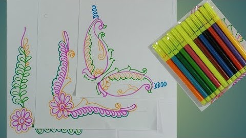 Border and corner design for students.very simple project khata design.#subrata art.