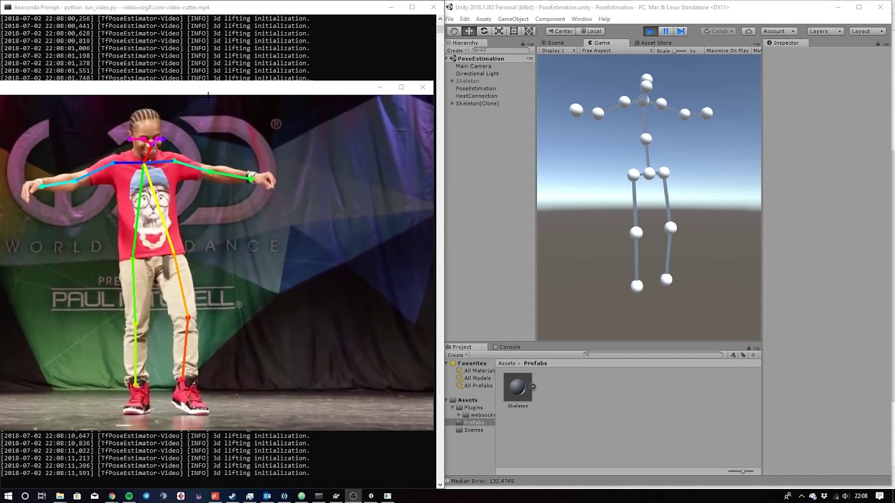 real-time 3d pose estimation with Unity3D smoothed demo1 - YouTube