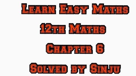 12th Maths Chapter 6 Exercise 6.1 problem 4 Samacheer State board Tamil English medium