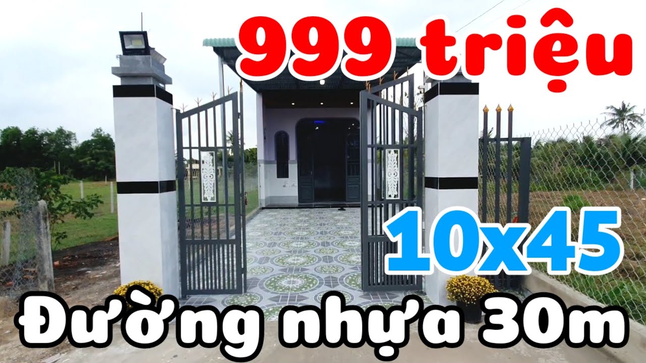 Nhà đất 10x45 nở bụng giá rẻ 999 triệu đường nhựa 30m ở Hảo Đước Tây Ninh gần Chợ Cao Xá Châu Thành