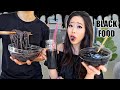 I only ate BLACK foods for 24 HOURS CHALLENGE!! not my best idea