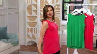 Susan Graver Modern Essentials Liquid Knit A-Line Tank on QVC