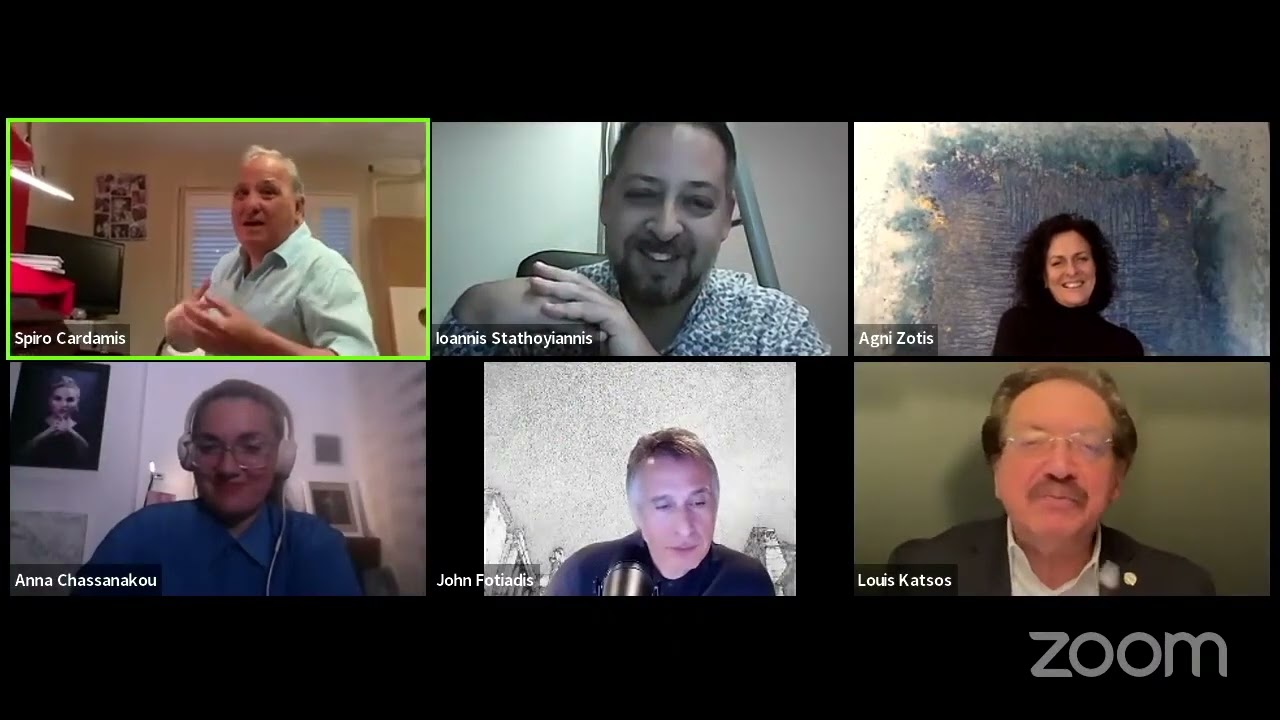 Spiro Cardamis Live at Zoom Webinar performs samples of his Hellenic Music