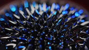 Colorful Ferrofluid Liquid Spinning Stock Video