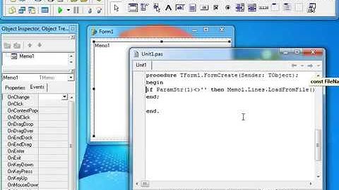 Delphi. Открытие файла с помощью нашей программы. (Артём Кашеваров)