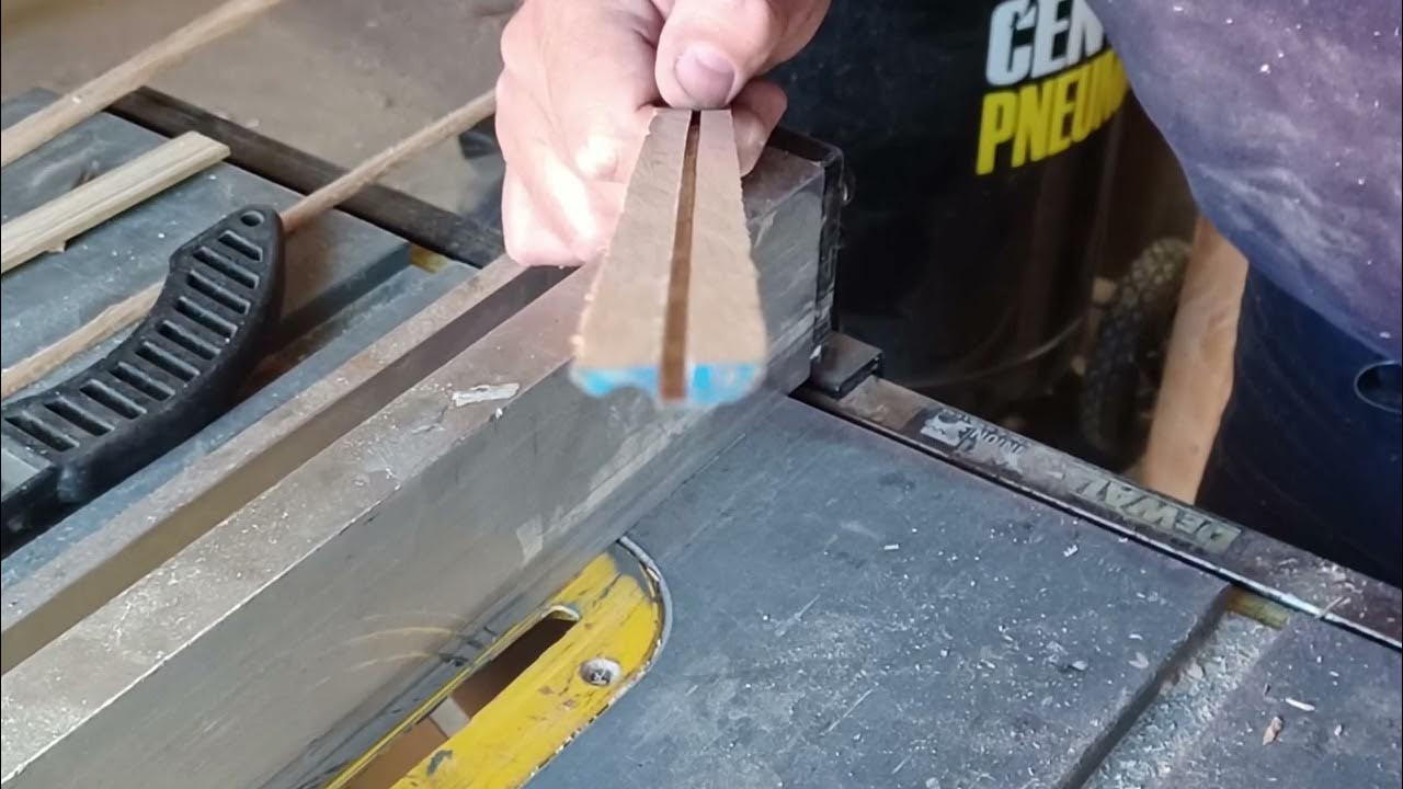 Cutting thin strips of wood on table saw YouTube