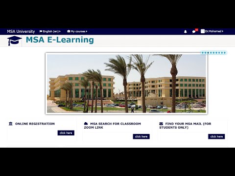 How to join zoom classes Fall 2020 through MSA E-Learning