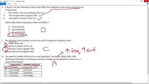 PS12 Multiple Choice Questions on Electrodynamics