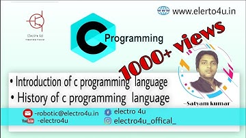 History of c programming in hindi | introduction of c programming  English  | c programming (ES-01)