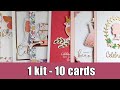 1 kit 10 cards | Spellbinders April card kit
