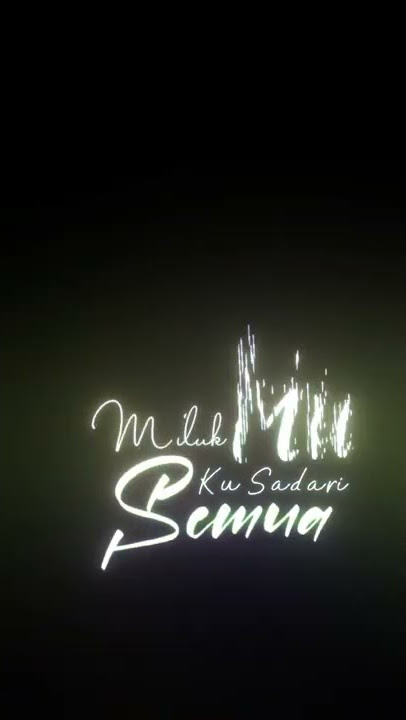 Hanya Hambah, mentahan lirik neon bercahaya latar hitam untuk overlai tamplate capcut