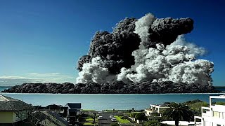 ERUPTION OF A SUBMARINE VOLCANO (Simulation) - New Zealand  (Please Read Description)