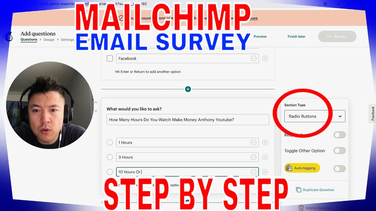 ✅  How To Create MailChimp Email Survey 🔴
