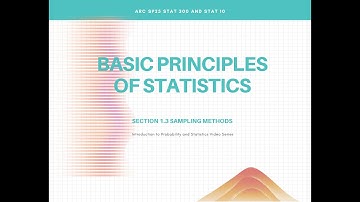 Section 1.3 Sampling Methods