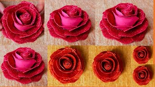 طريقة عمل وردة بالفوم جليتر | Diy Glitter foam Rose