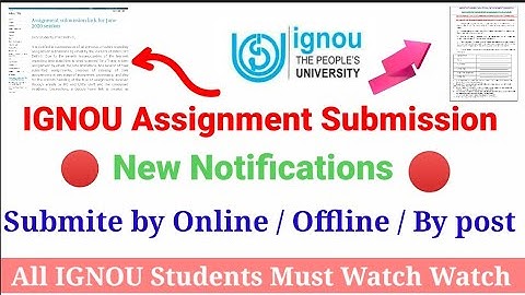 IGNOU DEC 2020 Assignment Submission, All RC