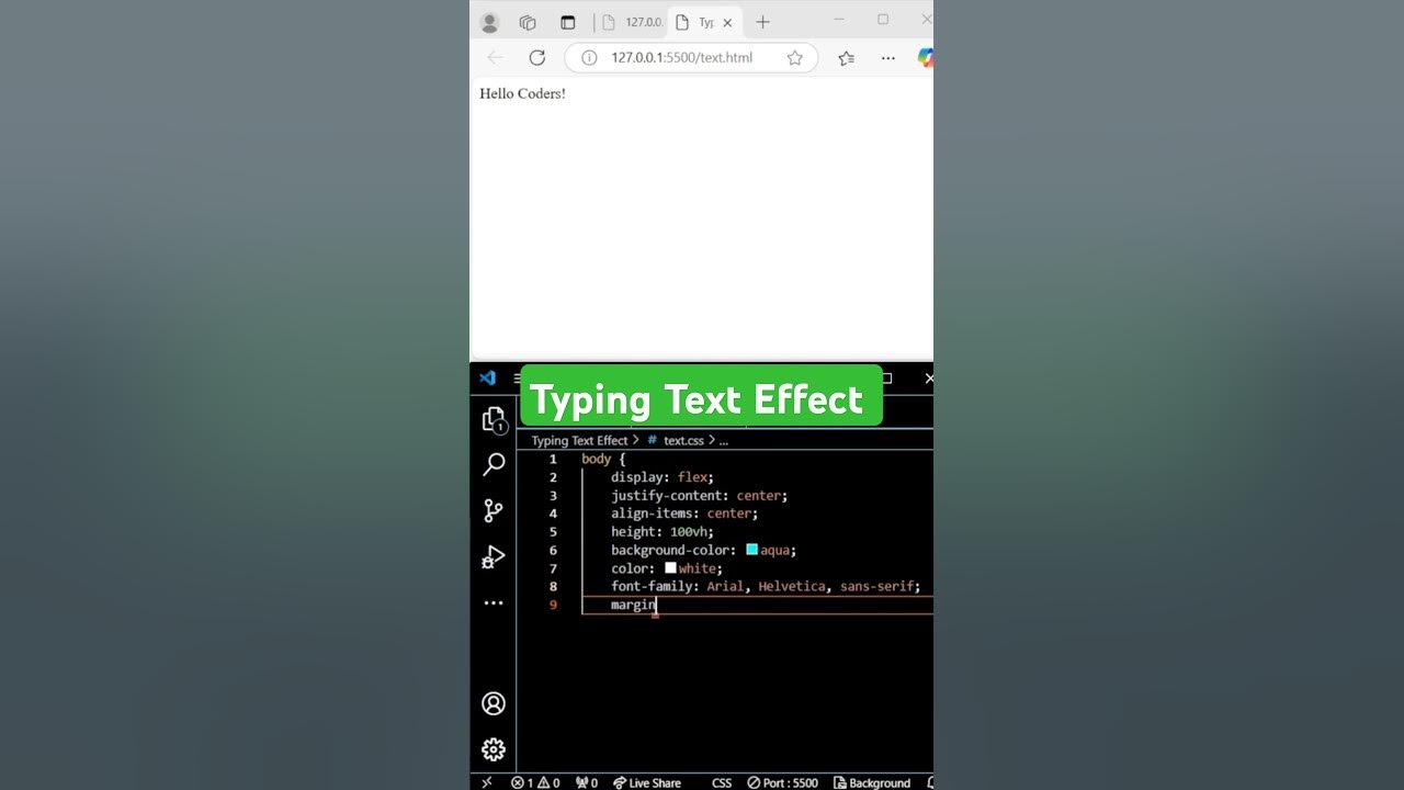 How to Make An Auto Typing Text Effect Using Html Css & Javascript # ...