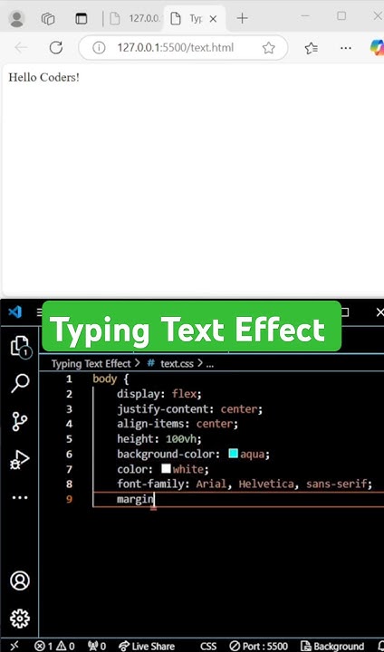 How to Make An Auto Typing Text Effect Using Html Css & Javascript # ...