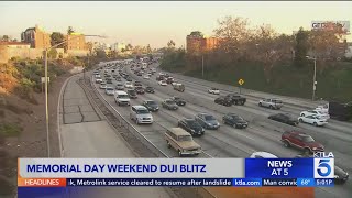 California Highway Patrol launches Memorial Day Weekend DUI blitz
