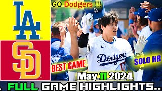Dodgers vs Padres FULL GAME Highlights (05/11/24) | MLB Season 2024