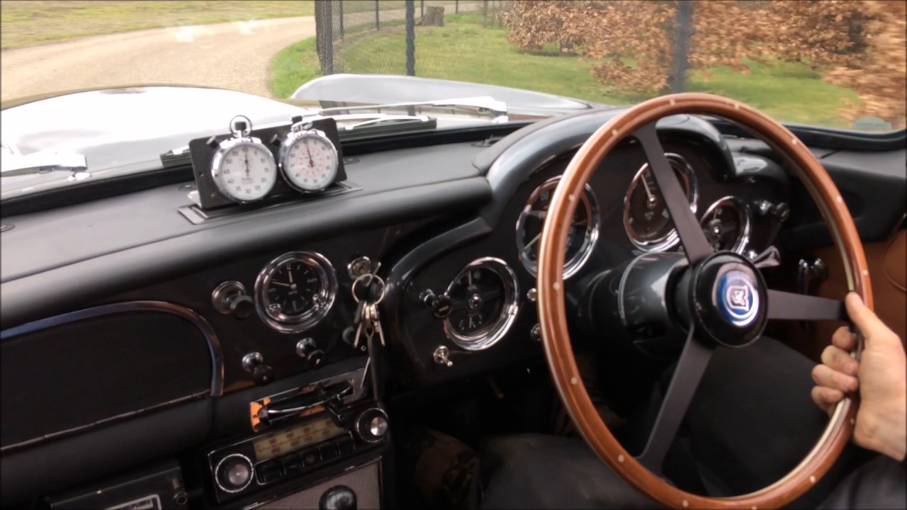 Aston Martin DB4   engine sound and test drive