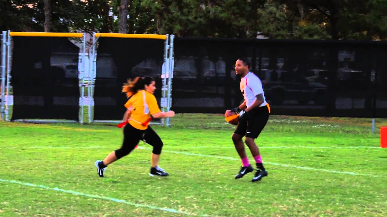 Flag Football 031015 Barrington scramble and QB run YouTube