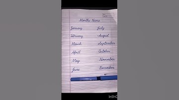 How to Write "Months Name" in Cursive Writing | Short Video |