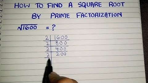 Square Root  of 1600| Square Root of  1600 by prime Factorization