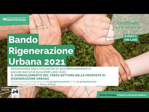 Bando RU 2021 | Co-programmazione e co-progettazione ad iniziativa degli enti di Terzo settore