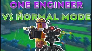 Only ONE Engineer vs Normal Mode | ROBLOX Tower Defense Simulator