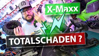 Traxxas X-Maxx: Totalschaden? Schadensaufnahme des Highspeed Crashs!