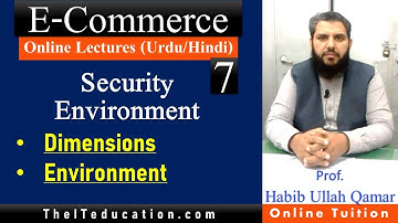 E Commerce Security Environment and dimensions Hindi / Urdu Lecture (IT430)